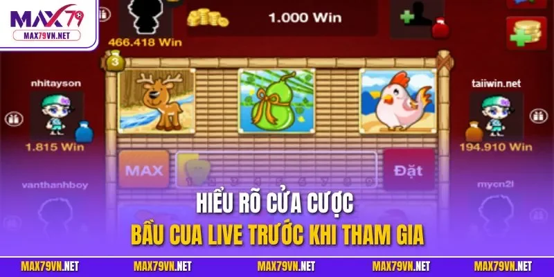 Hiểu rõ cửa cược bầu cua live trước khi tham gia